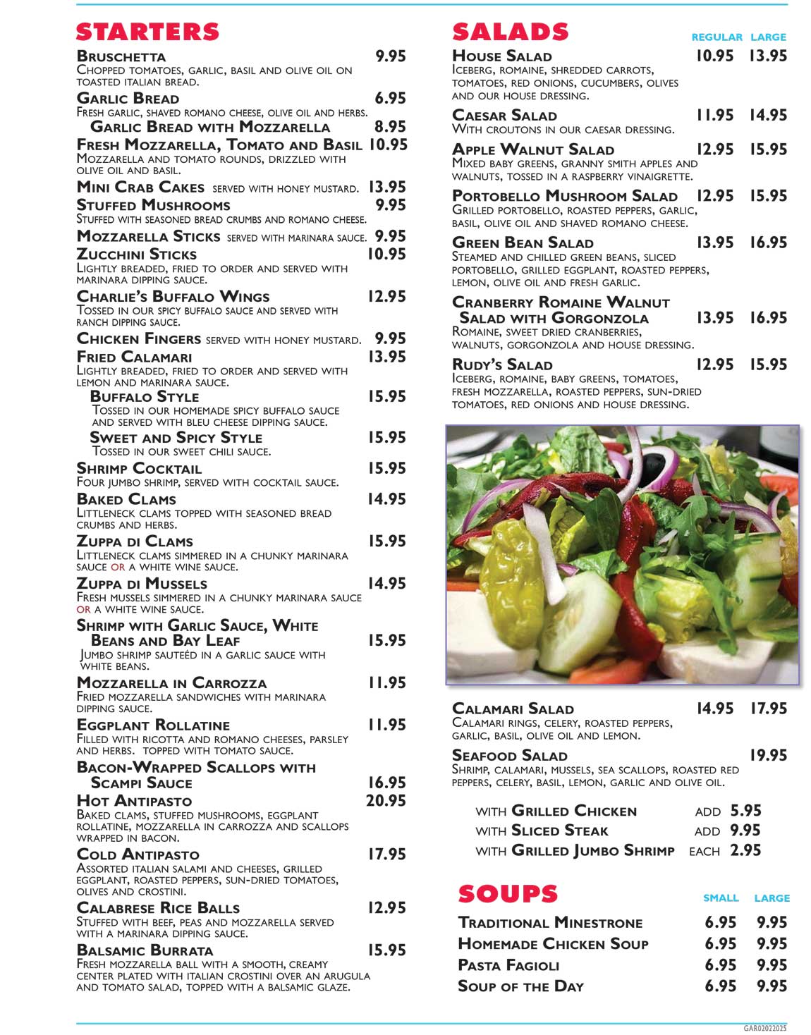 Rudys Garwood HOUSE MENU 2025 04 P01v2